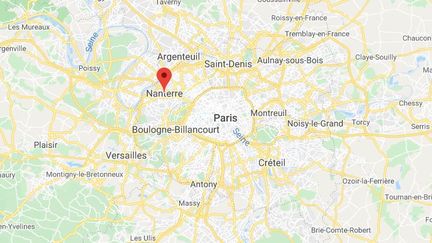 La commune de Nanterre dans les Hauts-de-Seine.&nbsp; (GOOGLE MAPS / FRANCETV INFO)