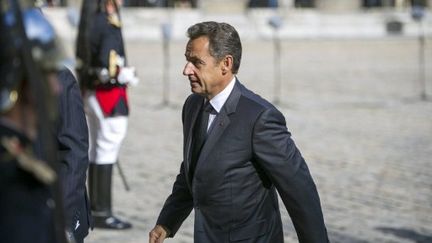 Nicolas Sarkozy aux Invalides le 14 juin 2012. (FRED DUFOUR / POOL / AFP)