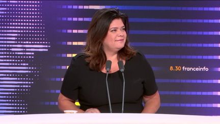 Raquel Garrido, députée LFI de Seine-Saint-Denis, était l'invitée du "8h30 franceinfo", samedi 9 décembre 2023. (FRANCEINFO / RADIOFRANCE)