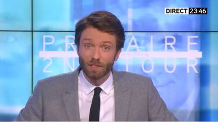 Capture d'écran montrant le journaliste Antoine Genton, sur i-Télé, le 27 novembre&nbsp;2016. (I-TELE)