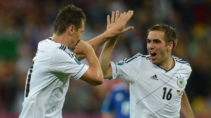 Klose et Lahm (Allemagne) heureux