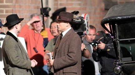 Tournage du film "J.Edgar" de Clint Esatwood avec Leonardo Di Caprio en février 2011 à Los Angeles.
 (REVOLUTION PIX/SIPA)