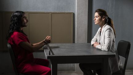 Michelle Monaghan est Eva Geller et Mehdi Dehbi est Al-Masih dans cette nouvelle série de Netflix&nbsp;qui mêle mystique et politique. (JOHN GOLDEN BRITT/NETFLIX / OSP07847)