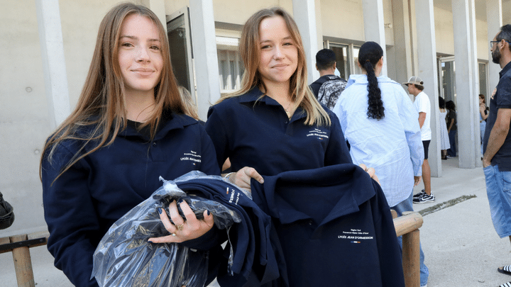 The Jean d'Ormesson high school in Châteaurenard is one of two high schools in the PACA region to volunteer for students to wear a uniform at the start of the 2024 school year. (VALÉRIE FARINE / MAXPPP)