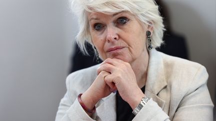 Magistrat et ancienne ministre déléguée à l'Égalité entre les femmes et les hommes, Isabelle Rome, le 22 mai 2023. (THOMAS SAMSON / AFP)