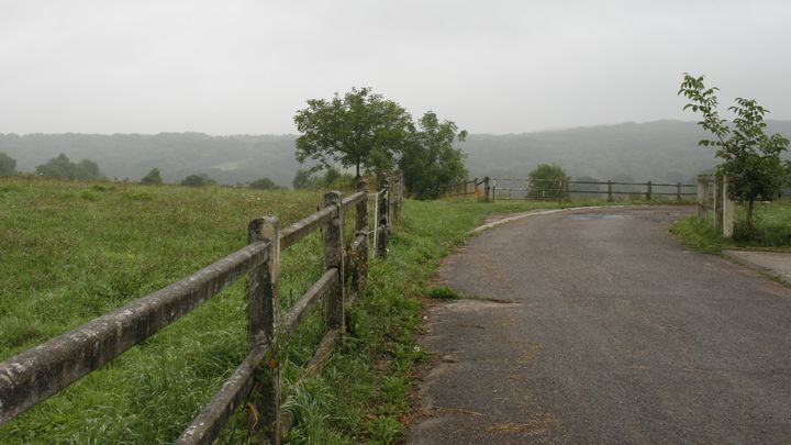 La route menant &agrave; la propri&eacute;t&eacute; de Rifaat Al-Assad, &agrave; Bessancourt, dans le Val-d'Oise, le 13 septembre 2013. (FRANCETV INFO)