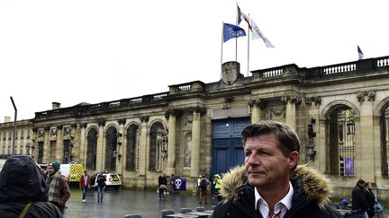 Le maire de Bordeaux Nicolas Florian, le 8 mars 2020. (GEORGES GOBET / AFP)