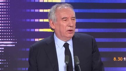 François Bayrou, président du MoDem, invité sur franceinfo, le 8 février 2024. (FRANCEINFO / RADIOFRANCE)