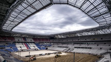 Le futur grand stade de l'Olympique Lyonnais (JEFF PACHOUD / AFP)