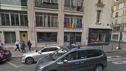 Une militante transgenre a été agressée devant le centre LGBT de la rue Beaubourg, à Paris, le 5 avril 2017. (GOOGLE STREET VIEW)