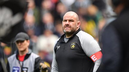 Patrice Collazo lors de la rencontre entre La Rochelle et le Castres Olympique, le 15 avril 2018.&nbsp; (XAVIER LEOTY / AFP)