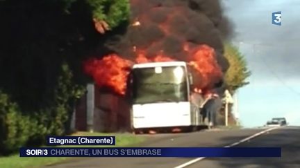 Charente : un car en flammes avec 39 enfants à bord