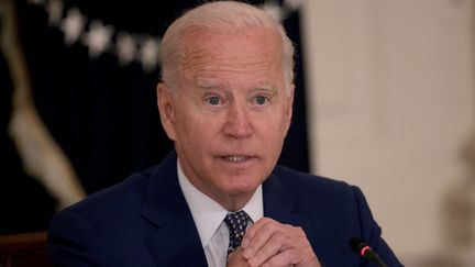 Le président américain Joe Biden à Washington (Etats-Unis), le 5 août 2021. (WIN MCNAMEE / GETTY IMAGES NORTH AMERICA / AFP)