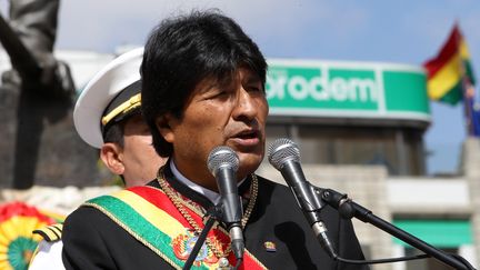 &nbsp; (Evo Morales, président de Bolivie à La Paz le 23 mars 2016 © Maxppp)