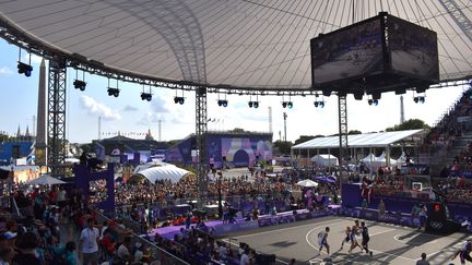 Le Parc Urbain de la Concorde, site des compétitions de basket 3x3, breaking, skateboard et BMX freestyle. (Hortense Leblanc)