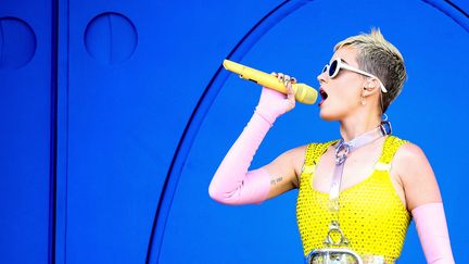 La chanteuse Katy Perry, le 13 mai 2017 à Carson en Californie (Etats-Unis). (RICH FURY / GETTY IMAGES / AFP)