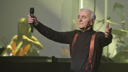 Charles Aznavour au Palais des Sports de Paris le 15/09/2015
 (Sipa)