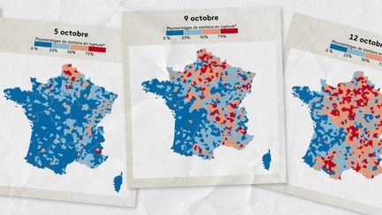 En quelques semaines, à l'automne 2022, les stations-service en rupture de carburants se sont multipliées par milliers, au point de mettre certains territoires en panne sèche. (ELLEN LOZON / FRANCEINFO)