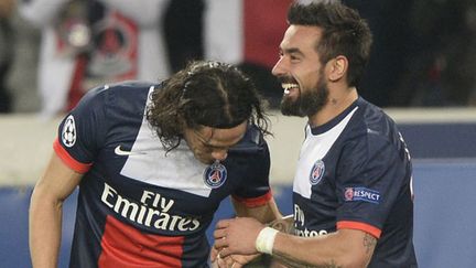 Les deux joueurs du PSG, Edinson Cavani et Ezequiel Lavezzi