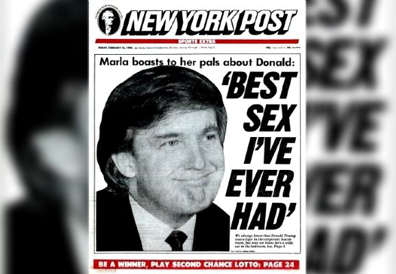 La une du "New York Post" du 16 février 1990. (NEW YORK POST)