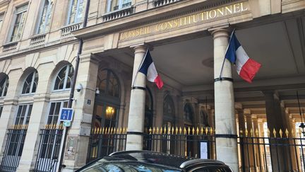 La façade du Conseil constitutionnel où sont reçus les parrainages d'élus&nbsp;pour la présidentielle, février 2022.&nbsp; (AUDREY TISON / RADIO FRANCE)