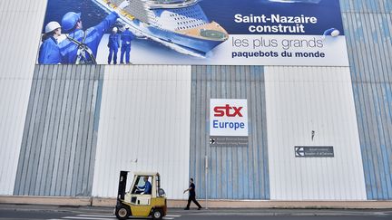 L'Italien Fincantieri a obtenu, mercredi 27 septembre 2017, la majorité du capital des chantiers navals STX basés à Saint-Nazaire (Loire-Atlantique). (LOIC VENANCE / AFP)