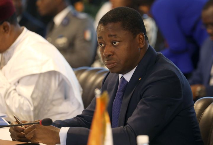 Le président togolais,&nbsp;Faure Gnassingbé, lors d'un sommet ouest-africain à Abidjan le 12 juillet 2019 (REUTERS - LUC GNAGO / X01459)