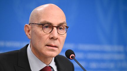 Le Haut commissaire de l'ONU aux droits de l'Homme, Volker Türk, à Genève (Suisse), le 6 décembre 2023. (FABRICE COFFRINI / AFP)