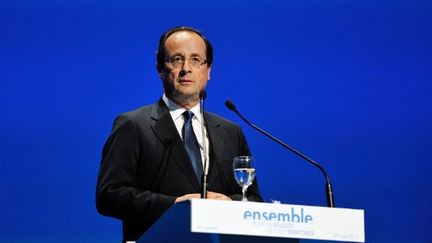 François Hollande prononce un discours à Montpellier, le 29 mars 2012. (AFP - Eric Feferberg)