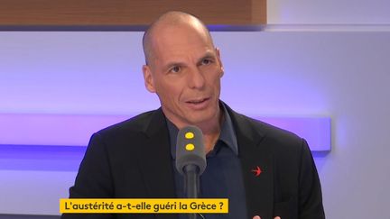 Yanis Varoufakis, ancien ministre des Finances en Grèce, sur franceinfo, le 18 février 2019. (FRANCEINFO / RADIOFRANCE)