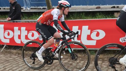 La Française Victoire Berteau (Cofidis), sur le Tour des Flandres, le 2 avril 2023. (HASLIN / MAXPPP)