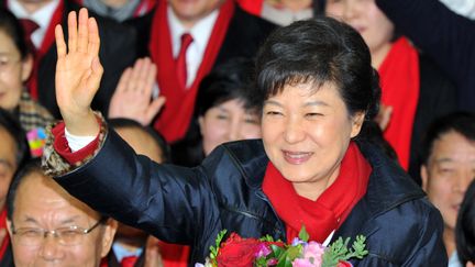 La nouvelle pr&eacute;sidente de Cor&eacute;e du Sud, Park Geun-Hye, le 19 d&eacute;cembre 2012, &agrave; S&eacute;oul. (KIM JAE-HWAN / AFP)