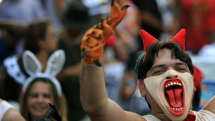 Parade pour le carnaval &agrave; Rio de Janeiro (Br&eacute;sil) le 18 f&eacute;vrier 2012. (CHRISTOPHE SIMON / AFP)