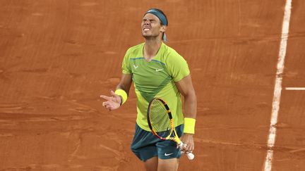 Rafael Nadal lors de sa demi-finale de Roland-Garros 2022, le 2 juin 2022 à Paris.&nbsp; (JEAN CATUFFE / JEAN CATUFFE)