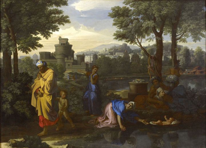 Nicolas Poussin, "Moïse exposé sur les eaux", 1654, Oxford, Ashmolean Museum
 (Ashmolean Museum, University of Oxford)