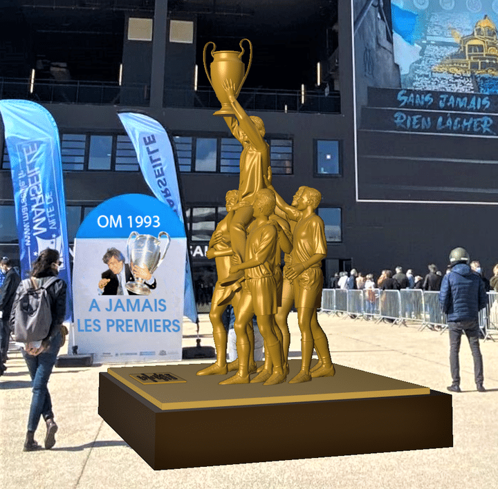 Projet de statue en hommage à Bernard Tapie. (DR)