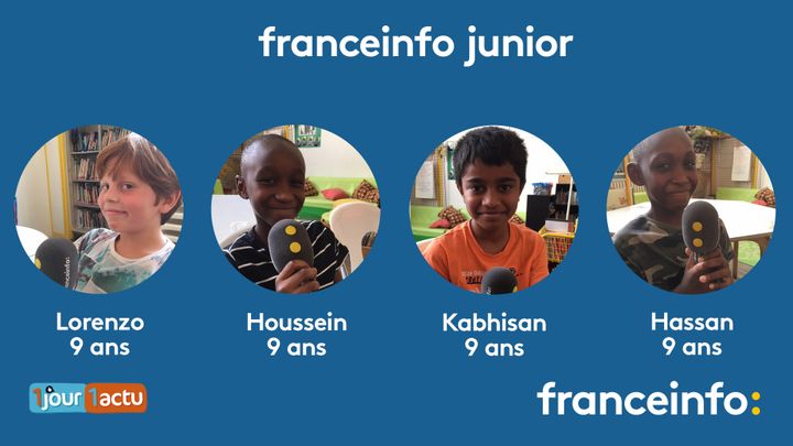 franceinfo junior, une émission en partenariat avec le magazine d'actualités pour enfants 1jour1actu et 1jour1actu.com. (FRANCEINFO / RADIOFRANCE)