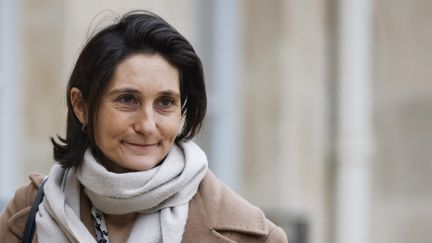 La ministre de l'Education nationale, Amélie Oudéa-Castéra, le 12 janvier 2024, au palais de l'Elysée, à Paris. (LUDOVIC MARIN / AFP)