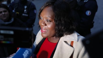 La députée de Paris Laetitia Avia, devant les locaux de La République en marche, le 16 février 2020.&nbsp; (ZAKARIA ABDELKAFI / AFP)