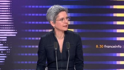 Sandrine Rousseau, députée EELV de Paris, était mercredi 19 avril l’invitée du 8h30 franceinfo. (FRANCEINFO / RADIOFRANCE)