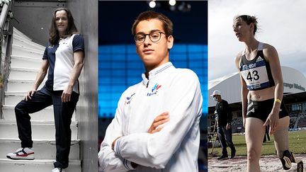 Sandrine Martinet, Ugo Didier et Marie-Amélie Le Fur (de g. à d.) sont autant de chances de médailles françaises aux Jeux paralympiques de Tokyo. (MILLEREAU Philippe / KMSP / AFP / Nicolas Vallauri / John Walton / MAXPPP)