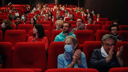 Une salle de cinéma parisienne le 21 juin 2020. (ABDULMONAM EASSA / AFP)