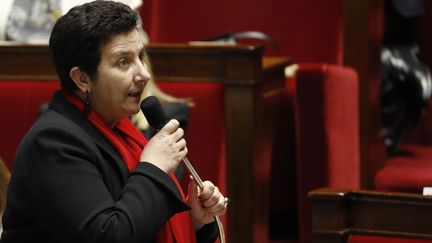 La ministre de l'Enseignement supérieur, de la Recherche et de l'Innovation Frédérique Vidal, lors des questions au gouvernement, à l'Assemblée nationale, le 22 novembre.&nbsp; (FRANCOIS GUILLOT / AFP)