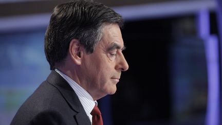 Fran&ccedil;ois Fillon sur le plateau du 20 heures de TF1, le 21 novembre 2012. (MAXPPP)