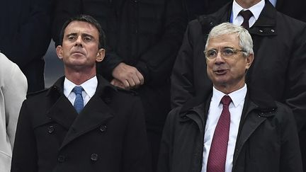 Manuel Valls et le président de l'Assemblée nationale, Claude Bartolone. (FRANCK FIFE / AFP)