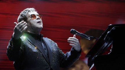 Elton John sur scène à l'Allianz Parque de Sao Paulo, le 6 avril 2017 
 (WERTHER SANTANA / AGÊNCIA ESTADO)