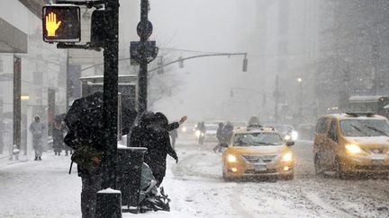 &nbsp; (Il devait tomber durant la nuit de lundi à mardi 24 cm de neige à New York © Maxppp)