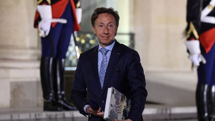 Stéphane Bern, en 2021 lors d'une dîner franco-luxembourgeois au Palais de l'Elysée. (THOMAS COEX / AFP)