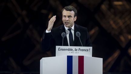 Emmanuel Macron, le 7 mai 2017 à Paris (VINCENT ISORE / MAXPPP)