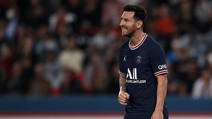 Lionel Messi lors du match de Ligue 1 face à Lyon le 19 septembre 2021. (JOSE BRETON / NURPHOTO)